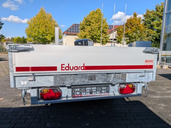 Eduard 3500kg Dreiseitenkipper 358x180x30cm + E-Pumpe + Rampen – Bild 7