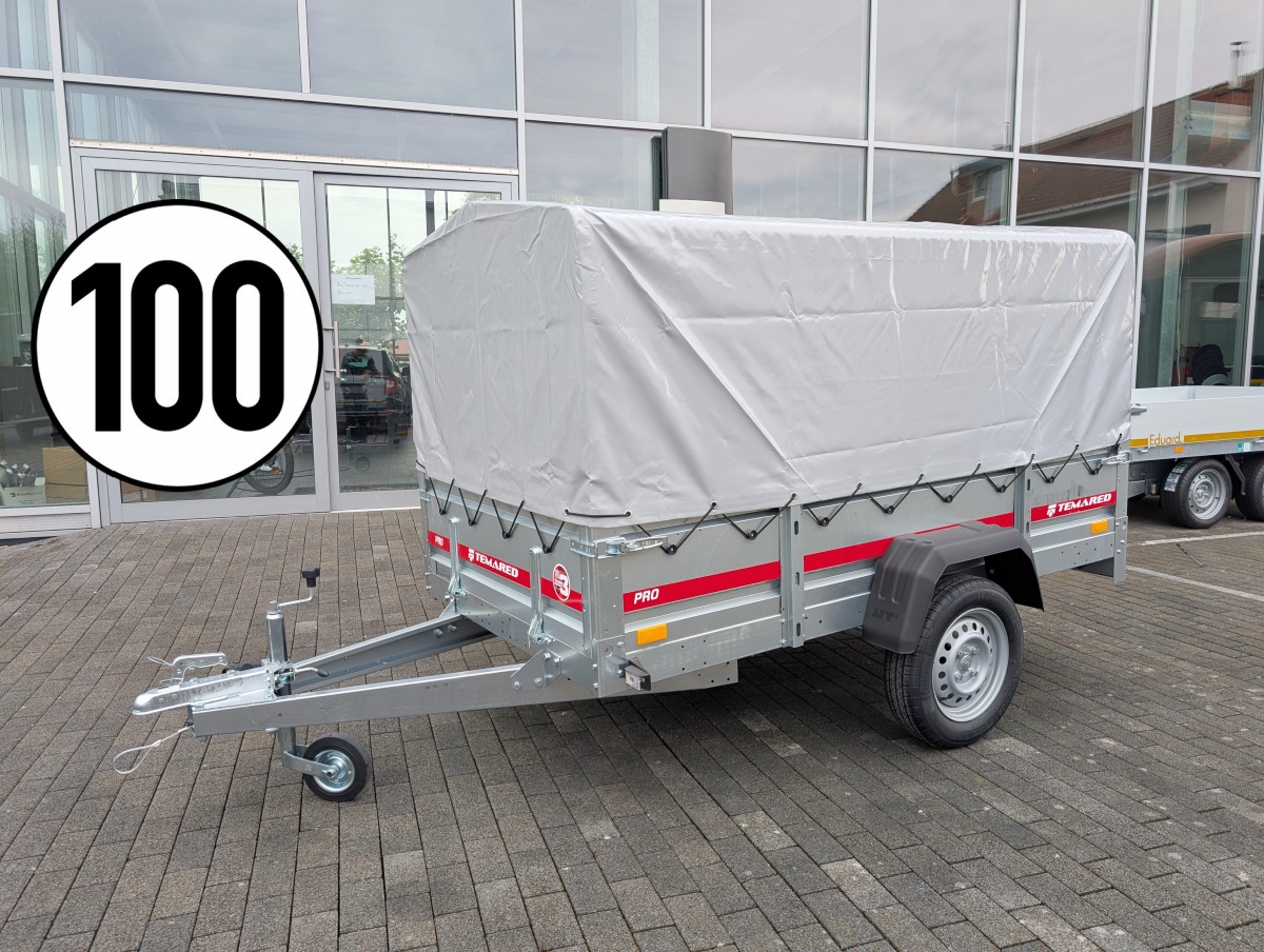 750kg Anhänger 230x126x120cm mit Hochplane